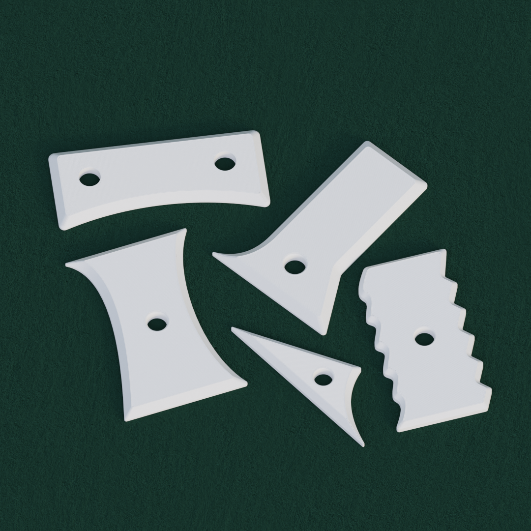 Keramiek Gereedschap - 3D-geprinte Ceramic Rib voor Kleibewerking
