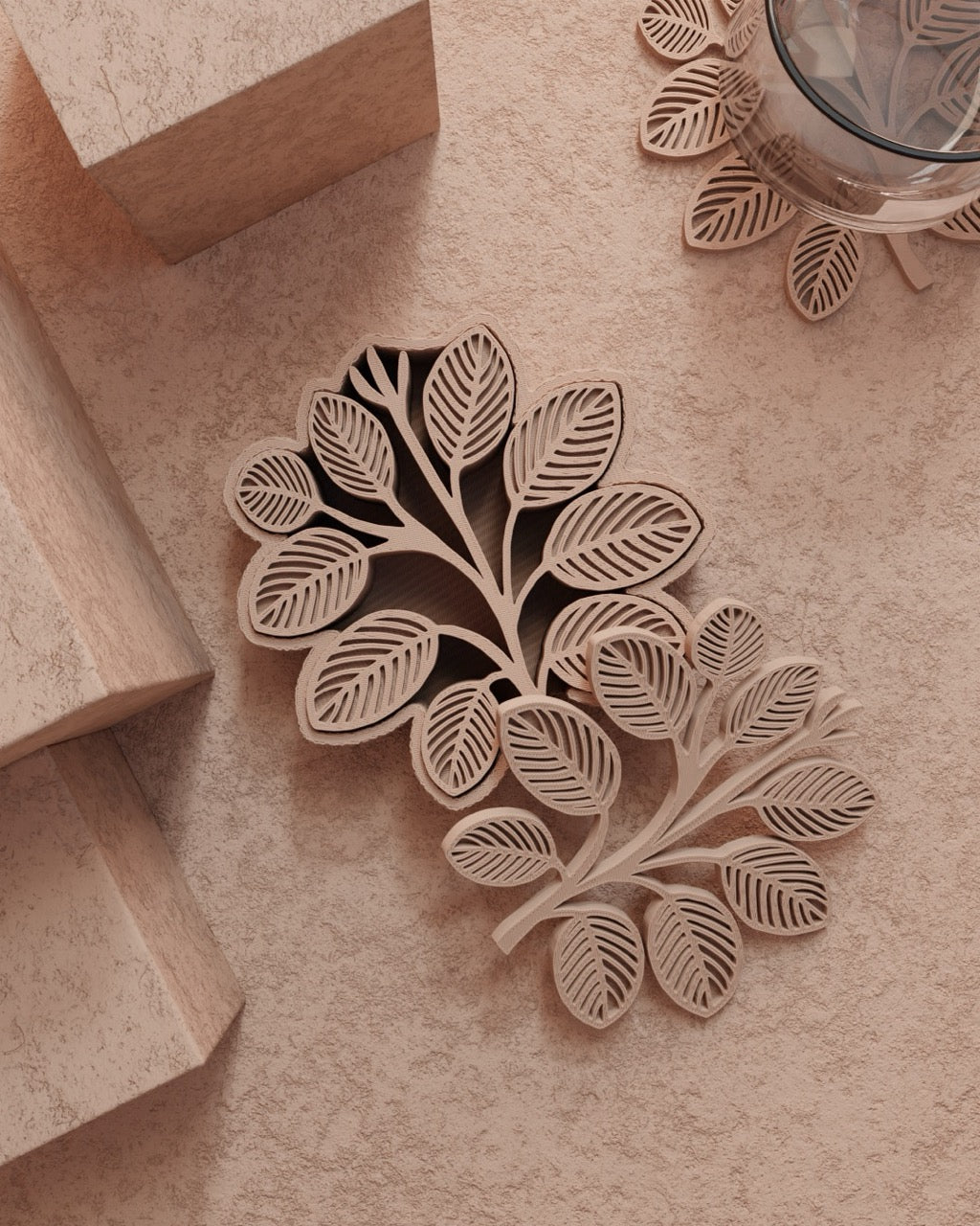 Leaf-shaped Coaster Bundle