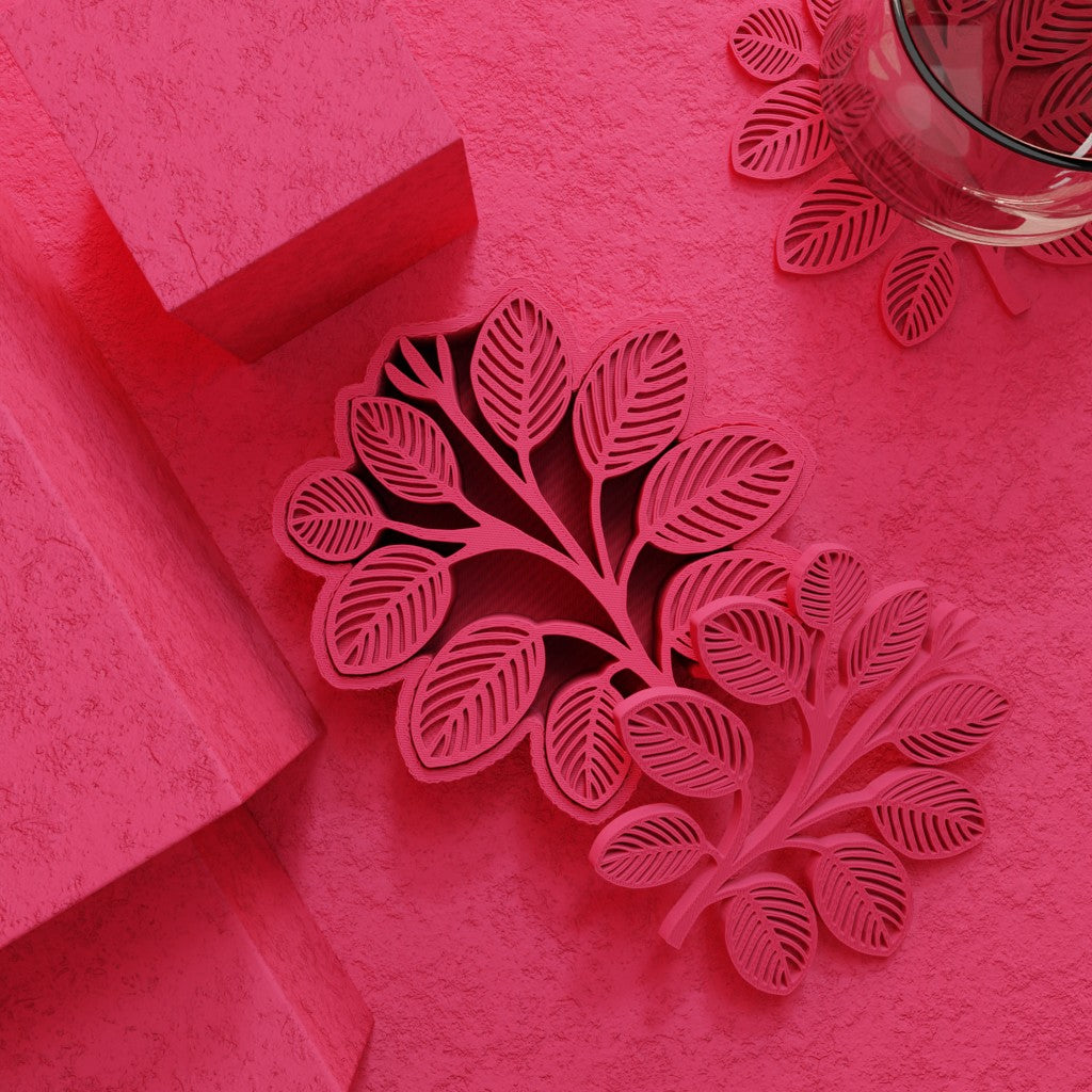 Leaf-shaped Coaster Bundle