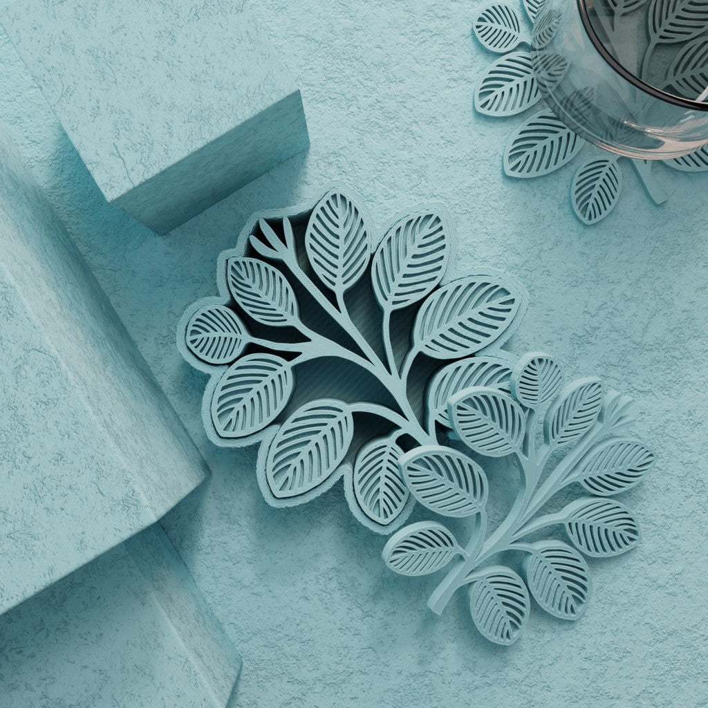 Leaf-shaped Coaster Bundle