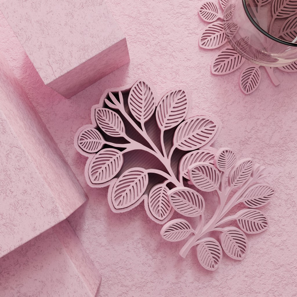 Leaf-shaped Coaster Bundle