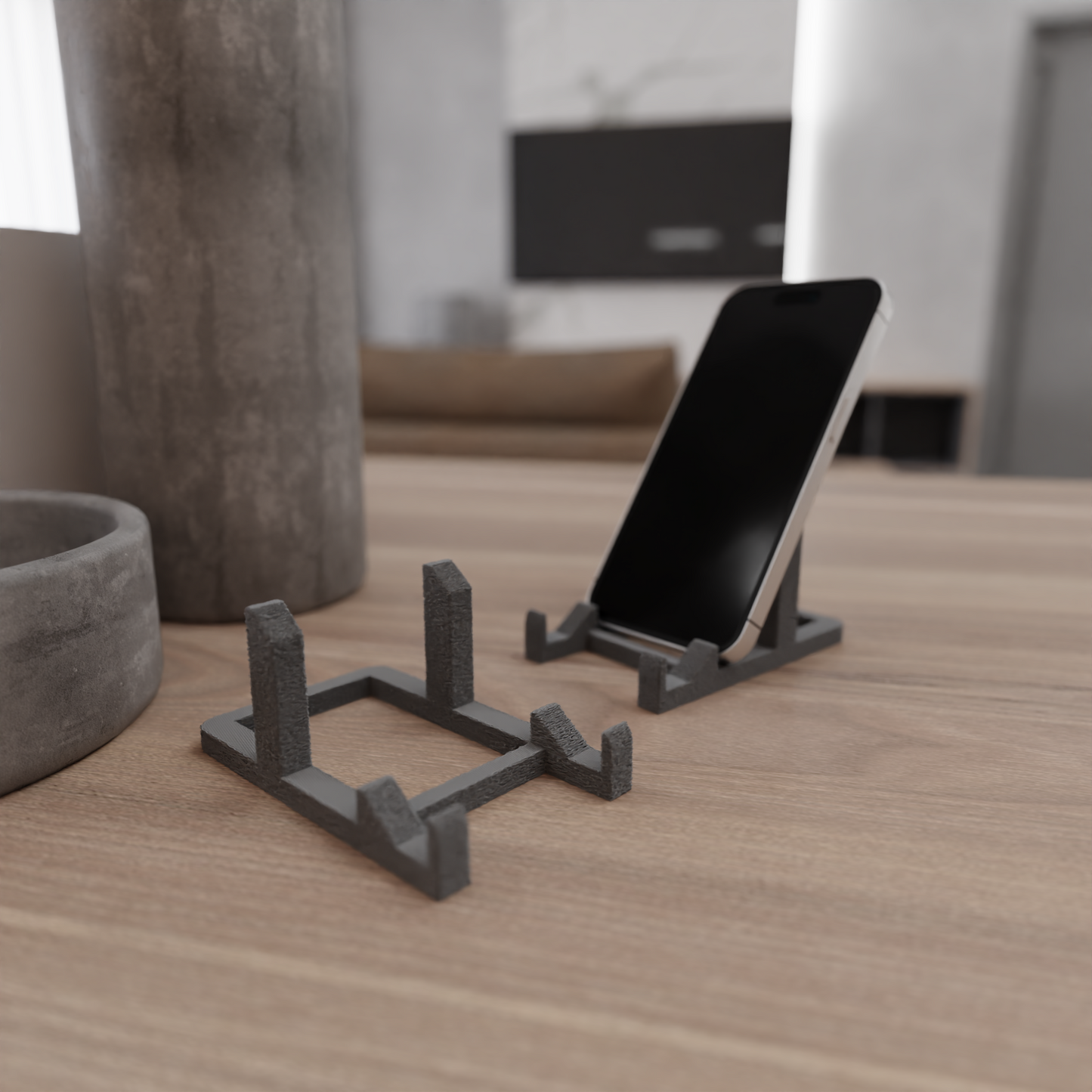 Minimalistische Telefoonhouder