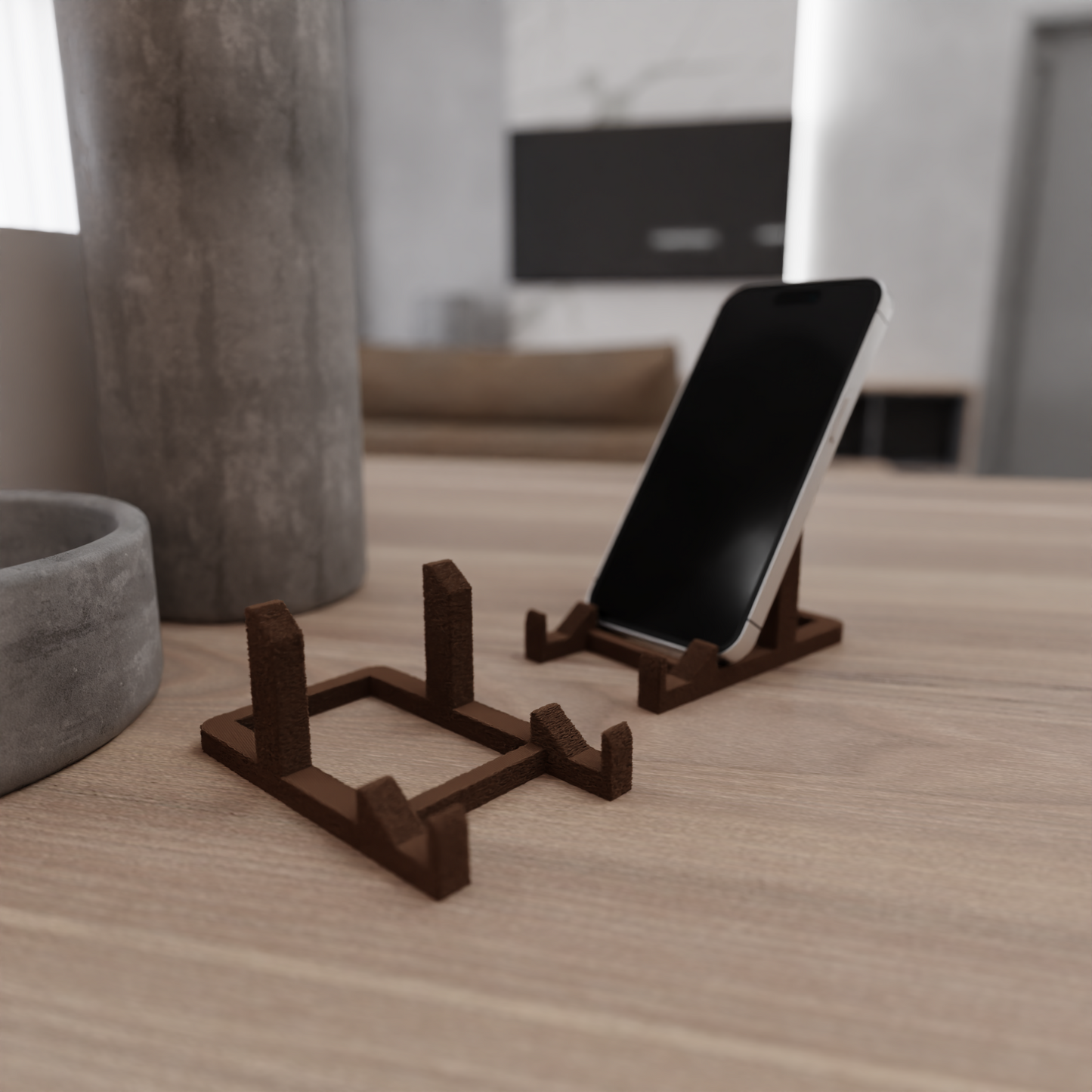 Minimalistische Telefoonhouder