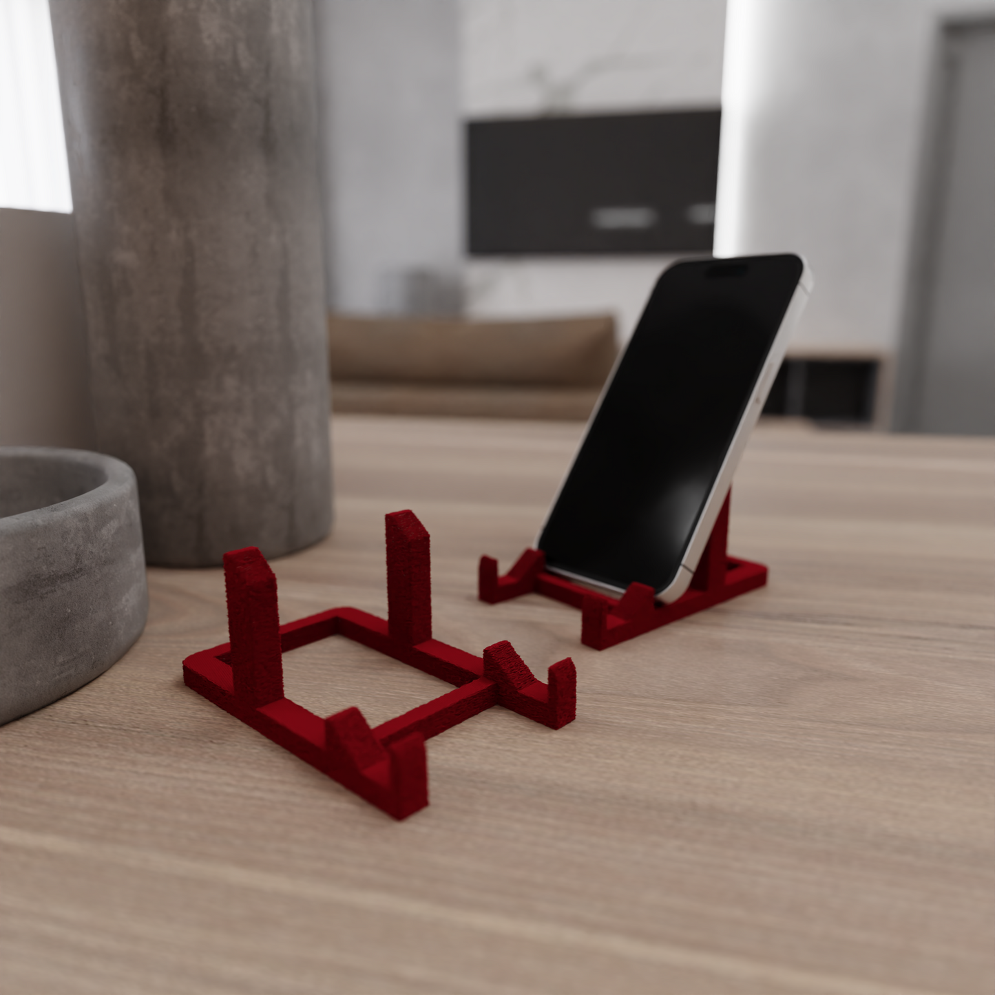 Minimalistische Telefoonhouder