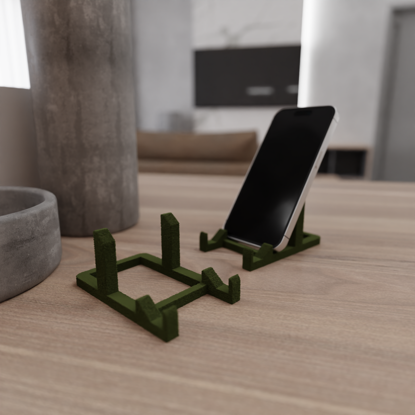 Minimalistische Telefoonhouder