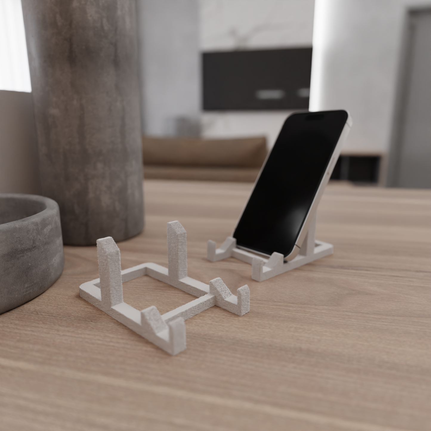 Minimalistische Telefoonhouder