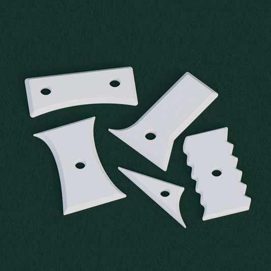 Keramiek Gereedschap - 3D-geprinte Ceramic Rib voor Kleibewerking