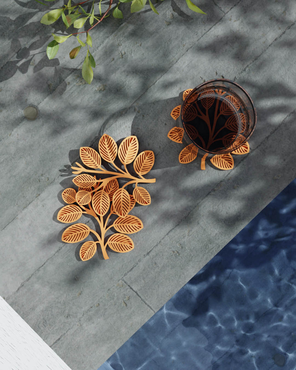 Leaf-shaped Coaster Bundle