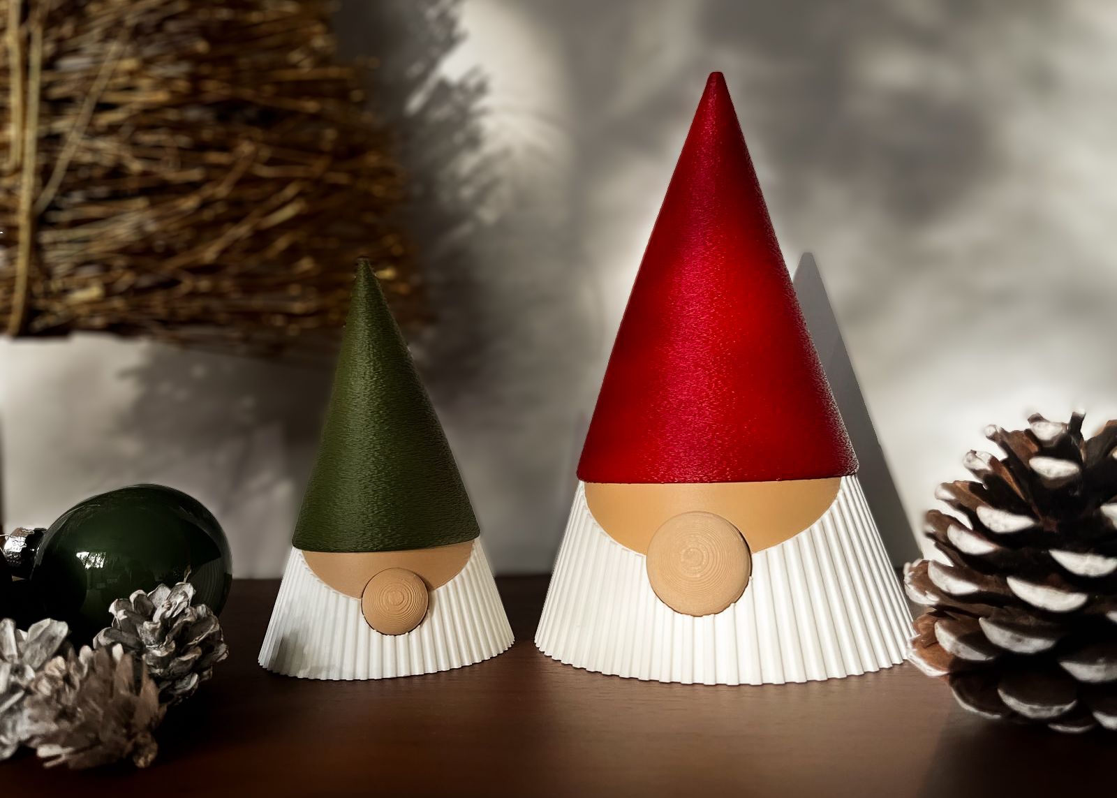 NVX Kerst Gnome – Moderne 3D-geprinte kerstdecoratie
