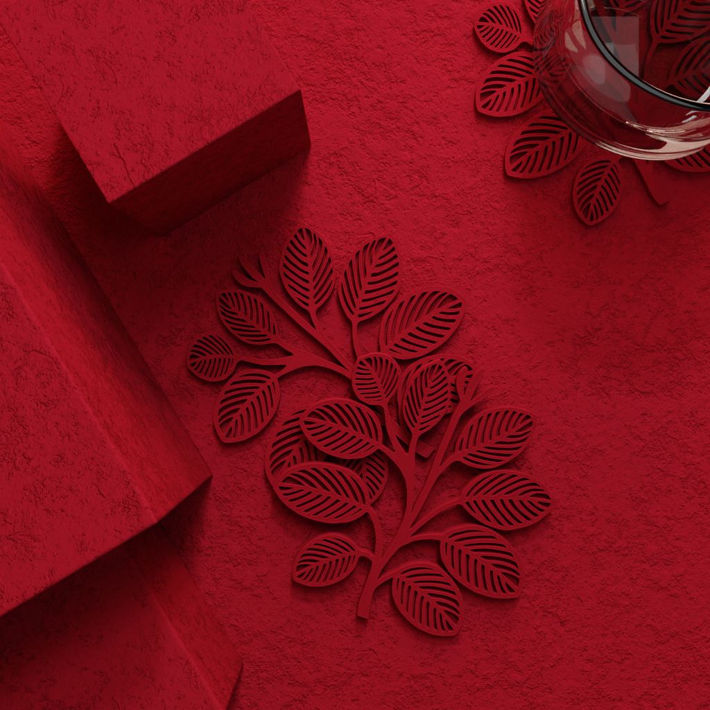 Bladjesvormige Coasters – Set van 6